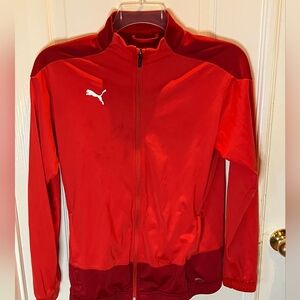 Puma Red Track/Warm-Up Jacket Size Large